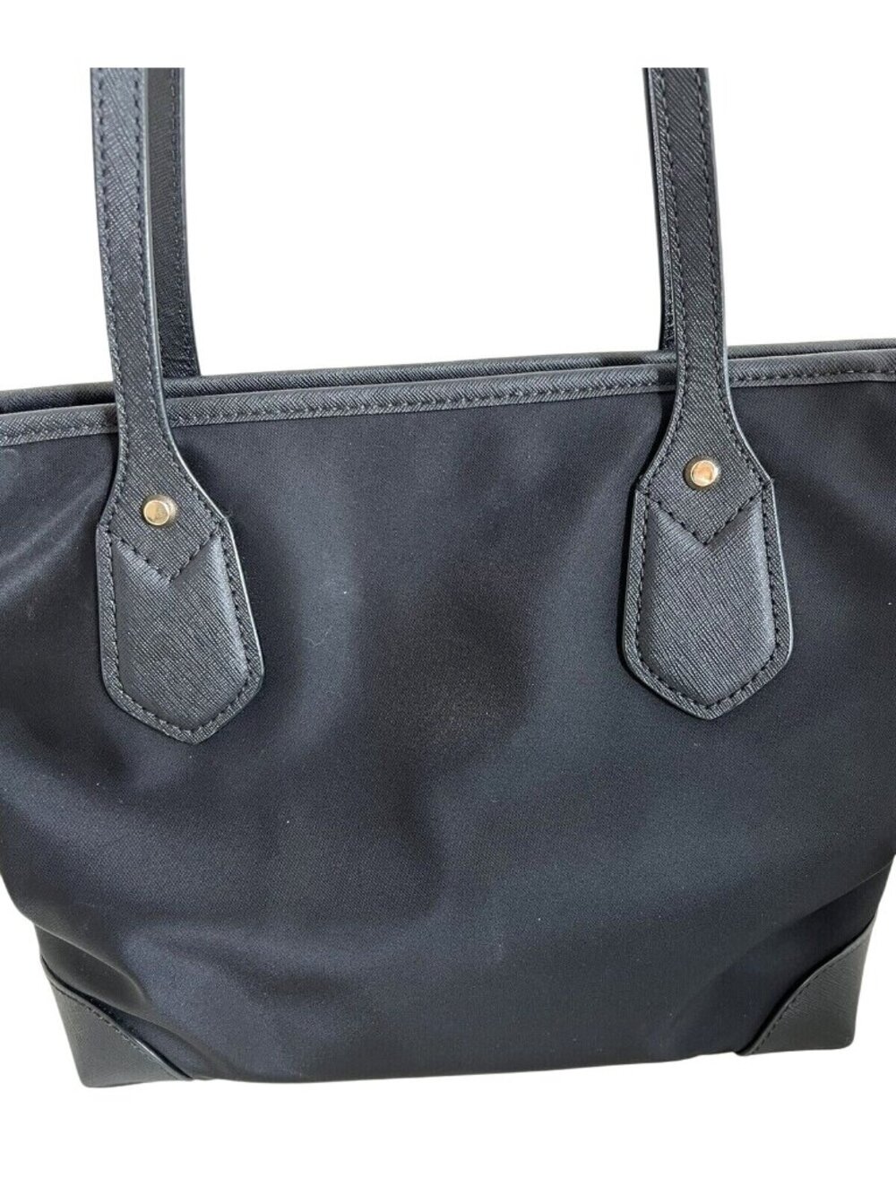 Michael Kors Black Nylon & Leather Large Tote Shoulder Bag - Picture 3 of 11